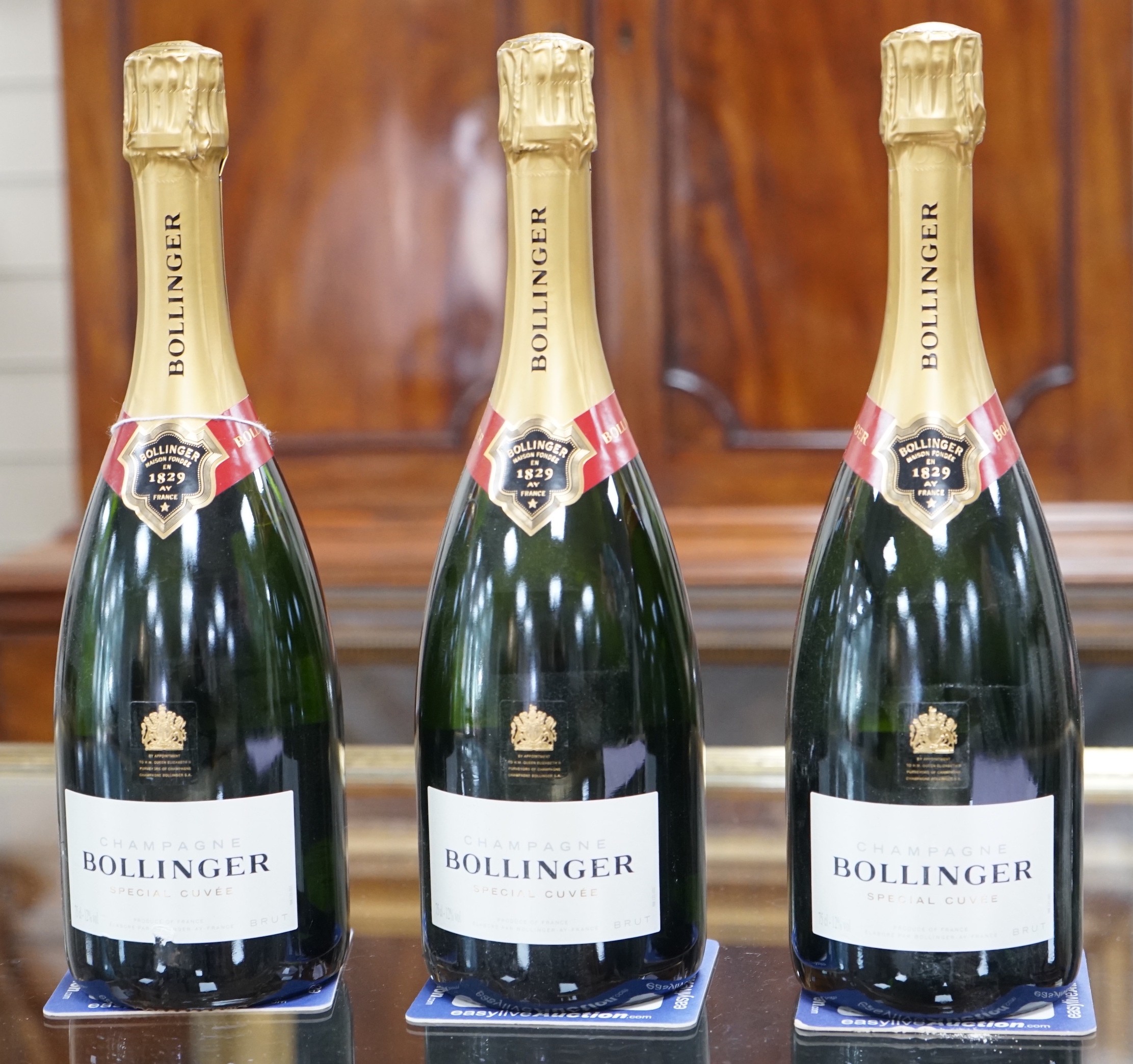 Three bottles of Bollinger